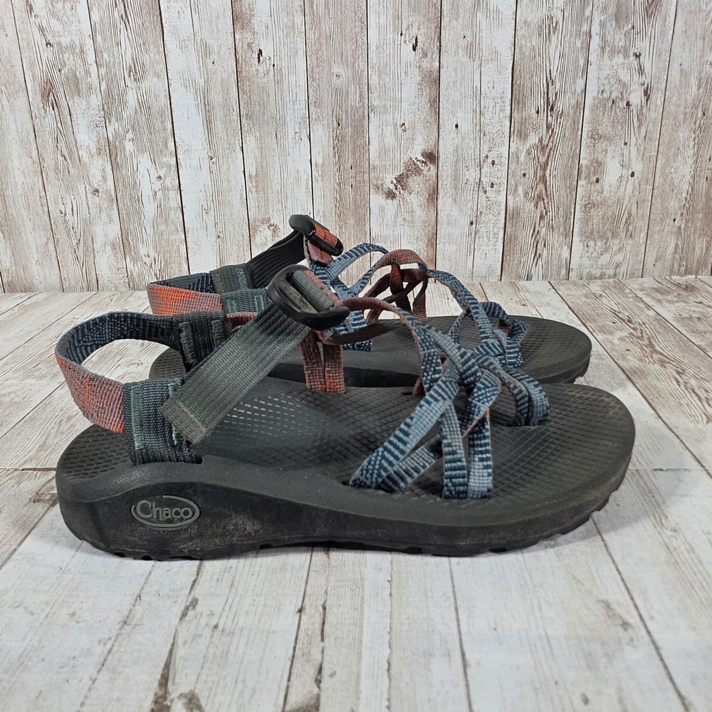 Chaco Womens Z Cloud 2 Blue Orange Strappy Athletic Hiking Sandals Size W7